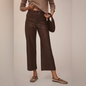 NWT Maeve Faux Leather Colette Wide Leg Pants